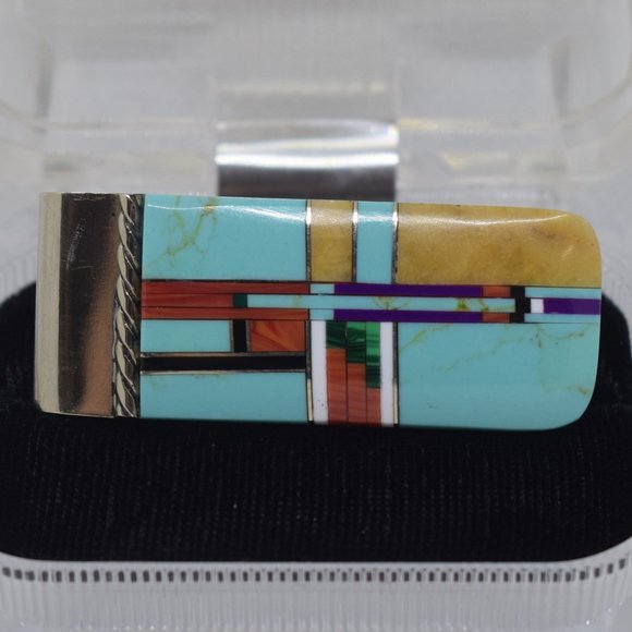 Unlisted Other - Multi-Stone Turquoise Money Clip